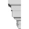Ekena Millwork 42" Bottom Width x 44 1/2" Top Width x 3 7/8"H x 1/4"P Stockport Crosshead CRH04X42ST - alternate 4